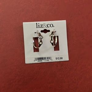 Liz&co. earrings hoops with black accents